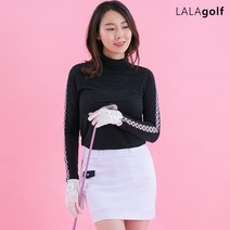 [라라골프] 여성골프웨어 왕관 이너티_봄여름_자외선차단_반넥이너티