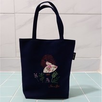 캔버스천 소품 수납 미니 손가방 토트백