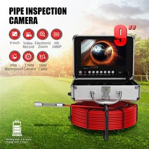 배관내시경카메라 MAOTEWANG 하수도 내시경 카메라 DVR 녹화 화면 배수관 검사 보어스코프 9 인치 IPS 1, 04 50m