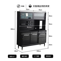 팬트리장 발코니 수납장 광폭 키큰장 북유럽 부엌 선반 거실 심플 원목, 단문, 블랙