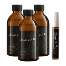네츄럴 박하유 100% 일제 대용량 200mL 3개+20mL 스프레이 타입 1개 총 620mL 박하오일