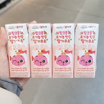 피코크 핑크퐁 유기농 딸기우유 125ml x 4 x 2개, 종이박스포장