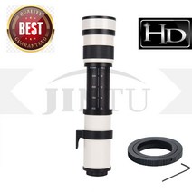 JINTU-420-800mm HD 망원 줌 수동 렌즈 F/8.3-F16 T2 어댑터 캐논 니콘 SLR 펜탁스 소니 NEX M4/3 카메라 화이트, [01] PENTAX
