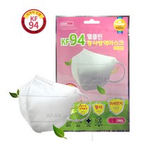 웰클린 황사 방역 마스크 중형 KF94, 1개입, 5개, 화이트