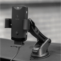 핫템 프리미엄 자동인식 차량용 무선 충전 거치대 송풍구형 흡착형 포함, 블랙 1개
