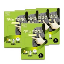 클로버하우스 라텍스 장갑 L, 아이보리, 대(L), 15개