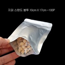 밑투명 스탠드형 알루미늄 지퍼백 10X17cm 100P, 없음