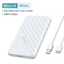 SSD 외장하드 ORICO SSD 하드 드라이브 인클로저 MicroB USB 3.0 2.5인치 외부 저장 장치 HDD 케이스 SATA, 01 Micro-B 5Gbps, 한개옵션1
