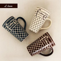 신혼부부머그컵 신혼부부 선물 집들이 머그컵 빈티지 감성 커피잔 카페 빅 550ml, 아이보리