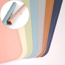 인터리더 가죽 데스크 매트 대형 책상 패드 덮개 깔개 깔판 보호, 브라운