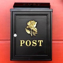 우편물수취함 인테리어 우체통 다세대 우편함 수납장, 황금빛 장미