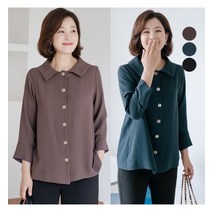 김여사 벨르티 뒷주름 카라 블라우스 엄마옷/마담옷/중년여성/40대/50대