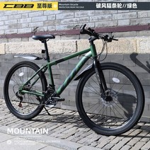 27.5인치 자전거 알루미늄 산악 오프로드 입문용 mtb자전거, 24단, 26인치, 익스트림 에디션/아미 그린  스포크 휠