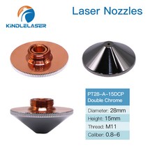 KINDLELASER 레이저 노즐 Precitec WSX HANS 파이버 레이저 커팅 헤드 용 단일/이중 레이어 Dia.28mm H15/1, 03 H15 Double Chrome_13 5.0mm