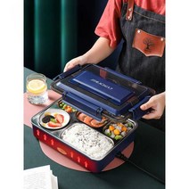 스텐 런치박스 도시락 식판 소풍 밀폐 회사원 배달, 도시락4칸