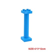 롱브릭타일 접착식파벽돌 파벽돌 대형 빌딩 블록 조립 액세서리 DIY 지붕 벽 난간 집 도시 농장 놀이터, 41 High pillar-blue