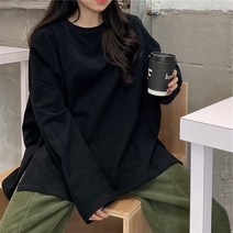 봄긴팔티셔츠 의류 년 봄계절 상의 여성 보이핏 볼륨 디자인 인싸템 화이트 이너티셔츠 롱슬리브티 유행 327628205