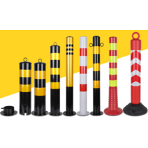 경고 기둥 말뚝 스토퍼 자동차 안전 주차금지 차단봉, 75cm 검정색과 노란색