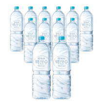 백산수2리터 무라벨 생수 백두산물 청정암반수, 60개, 2L