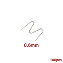 플라스틱 용접기 핫 스테이플러 인두기 멜트 용접 도구 0.80.6mm 웨이브 스테이플 자동차 범퍼 수리 용접 기계 100500pcs, 협력사, 100개 m 유형