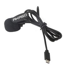 AKASO V50X 액션 카메라 마이크 전용 외부, 검은 색