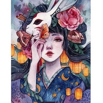 자수키트 꽃아름다움 크로스 스티치 DIY 자수 완료 키트 수공예 바느질 수제 거실 스탬프, 01 30x40cm_01 11CT, 17 cotton threads
