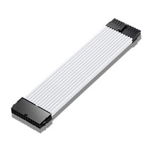 화이트 슬리빙케이블 슬리빙 케이블 암수 18AWG 슬리브 PSU 연장 전원 코드 키트 ATXGPUCPU, 24+White