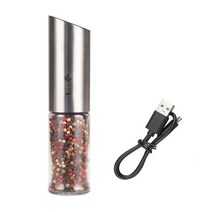 곡물분쇄기 가루분쇄기 가정용분쇄기 멀티다지기USB 충전식 무선 자동 밀 후추 소금 그라인더 페퍼 스파이, 01 single