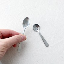 [안젤라스] 무광 스텐 18-10 기본미니스푼 (에스프레소스푼 맛보기스푼), 기본 미니스푼 1P (길쭉한 형태)