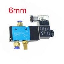 피팅밸브 3웨이 포트 2 위치 12V 24V 220V 공압 공기 솔레노이드 밸브 전기 제어 가스 마그네틱 10mm 6mm 8, 03 6mm_02 DC 24V