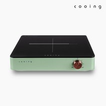 쿠잉 휴대용 미니 1구 인덕션 전기레인지 ERC-1KG 민트 식탁용 언더렌지 캠핑용
