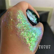 화장품 크로마 플레이크 카멜레온 아이 섀도우 투명 레인보우 네일 아트 10 그램/몫, 한개옵션1, 04 106
