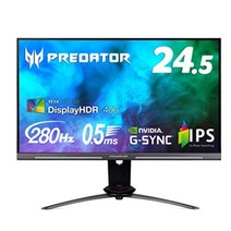 에이서 XB253QGWbmiiprzx 게이밍 모니터 디스플레이 240hz 프레데터 24.5 인치 풀 HD IPS 오버 클럭 280Hz
