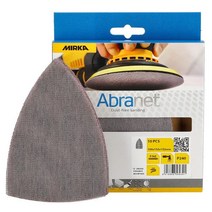 Mirka Abranet Delta Triangle Net 디스크 / 4x6x6 인치/그릿 240 /샌드페이퍼 샌딩 후크 및 루프 10개 9A-219-240RP, 그릿 240