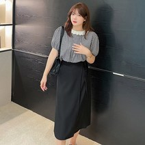 야오야오 빅사이즈 미디 랩 스커트