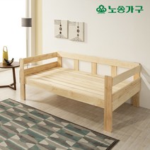 노송가구 편백 원목 데이베드 싱글침대프레임/매트리스별도/받침대포함/슈퍼싱글침대, 데이베드프레임+받침대, 싱글