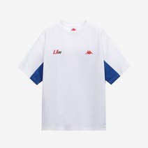 카파 헤리티지 레트로 LA84 컬러블럭 반팔 티셔츠 화이트 P222XURS411WH1