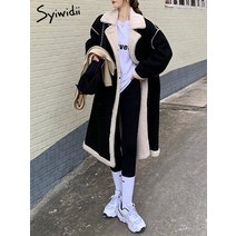 밍크쟈켓 인조 퍼쟈켓 ​​ 턴 다운 칼라 오버사이즈 두꺼운 따뜻한