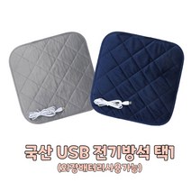 [쏭쏭이] 국산 KC인증 전자파없는 유모차 학교 사무실 캠핑 차량 엉따 usb 방석 온열매트 극세사 의자 전기방석 전기장판 1인용 겨울 강아지방석 애견방석 고양이방석, 네이비