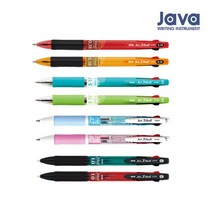 자바 제트3볼 3색 멀티펜 볼펜 초저점도 유성펜, 분홍, 0.7 제트3볼