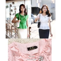 단체복 유니폼 여성정장 행사복 무대복 SB 1027 블라우스만 빅사이즈
