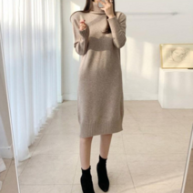 [루디아] 마일드 목폴라 니트 원피스