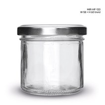 유리병 미르 미니하프 120ml 수입양념병 잼병 소분저장 미니병 밀폐용기, 실버