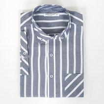 그저그남자 M0079 스트라이프 포켓 반팔 셔츠_DL