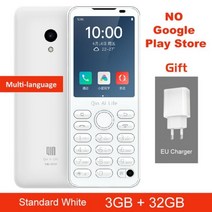새로운 진 F21 프로 스마트 터치 스크린 전화 와이파이 5G + 2.8 인치 3GB 32GB 4GB 64GB 블루투스 5.0 480x640 글로벌 버전, Standard, 3GB 32GB White, 화이트