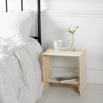 편백나무 DIY 오픈 미니 협탁 수납장, 단품