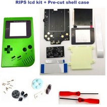 디붐 디투 픽셀 블루투스 스피커레스트로 픽셀 슈퍼 OSD 버전 RIPS LCD 고휘도 백라이트 키트 게임보이 DM, 13 Green