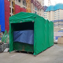 빈터채움 다용도 조립식 바퀴천막-암롤박스 덮개천막, 선택2)3x7x3m(35m3형 설치비 포함)