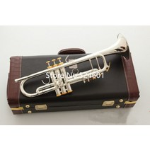뜨거운 판매 LT180S-37 트럼펫 B 플랫 실버 도금 전문 트럼펫 악기 케이스