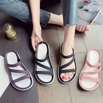 여성 말랑한 푹신한 쿠션감 젤리슈즈 슬리퍼